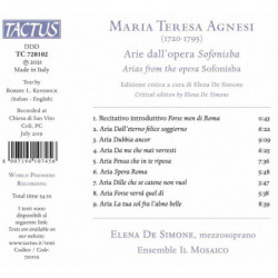AGNESI: ARIAS FROM THE OPERA "SOFONISBA"