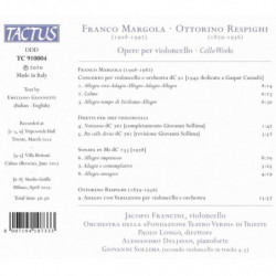 MARGOLA / RESPIGHI: OPERE PER VIOLONCELL