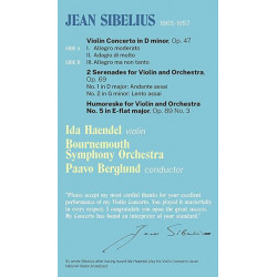 SIBELIUS: VIOLIN CONCERTO, 2 SERENADES (1LP)