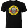 GUNS N' ROSES MEN'S FASHION TEE: CIRCLE LOGO WITH FOILED APPLICATION (LARGE)