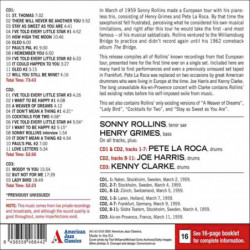 LIVE IN EUROPE 1959 - COMPLETE RECORDING
