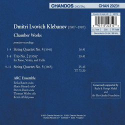 KLEBANOV: CHAMBER WORKS