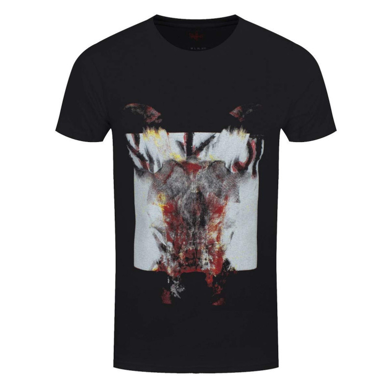 SLIPKNOT UNISEX TEE: DEVIL SINGLE - LOGO BLUR (BACK PRINT) (X-LARGE)