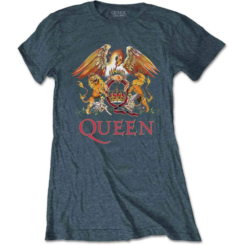 QUEEN LADIES TEE: CLASSIC CREST (X-LARGE)