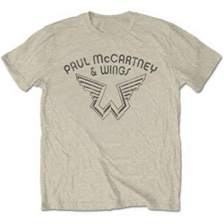 PAUL MCCARTNEY UNISEX TEE: WINGS LOGO (MEDIUM)