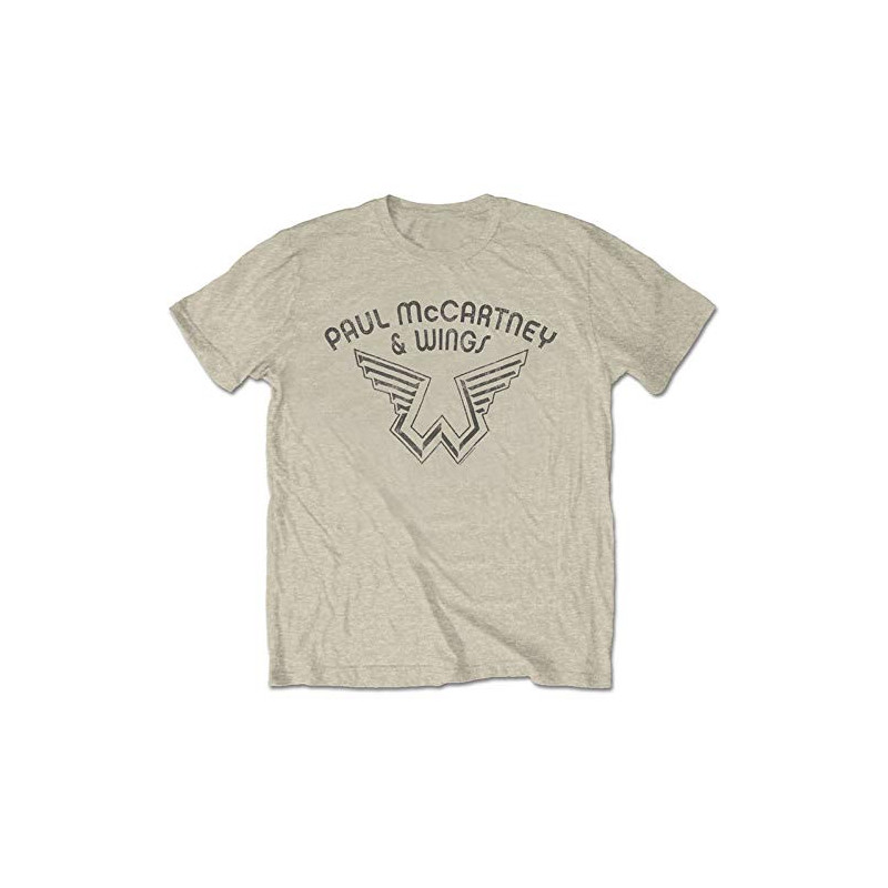 PAUL MCCARTNEY UNISEX TEE: WINGS LOGO (MEDIUM)