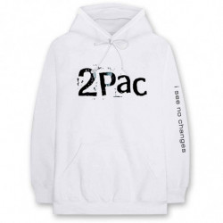 TUPAC UNISEX PULLOVER HOODIE: I SEE NO CHANGES (SMALL)