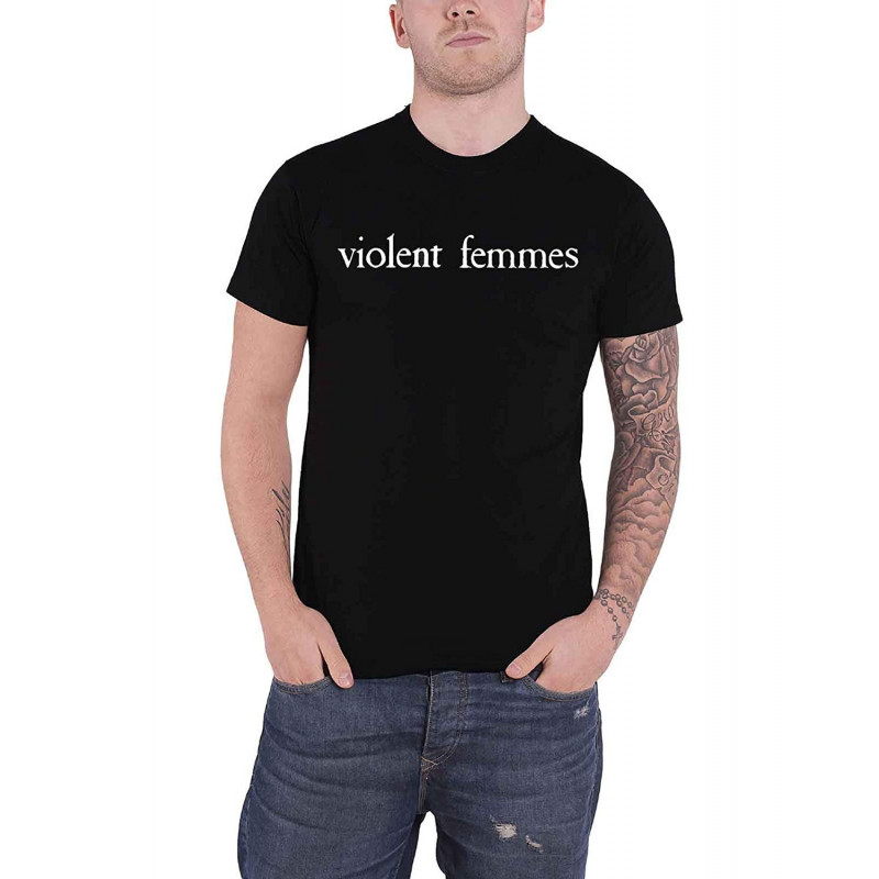 VIOLENT FEMMES UNISEX TEE: WHITE VINTAGE LOGO (XX-LARGE)