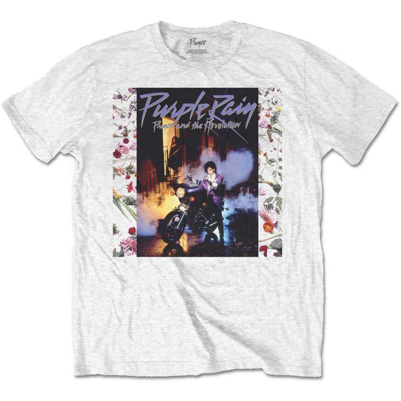 PRINCE UNISEX TEE: PURPLE RAIN ALBUM (LARGE)