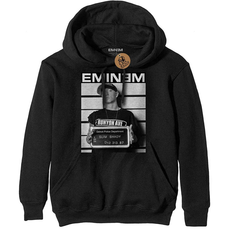 EMINEM UNISEX PULLOVER HOODIE: ARREST (X-LARGE)