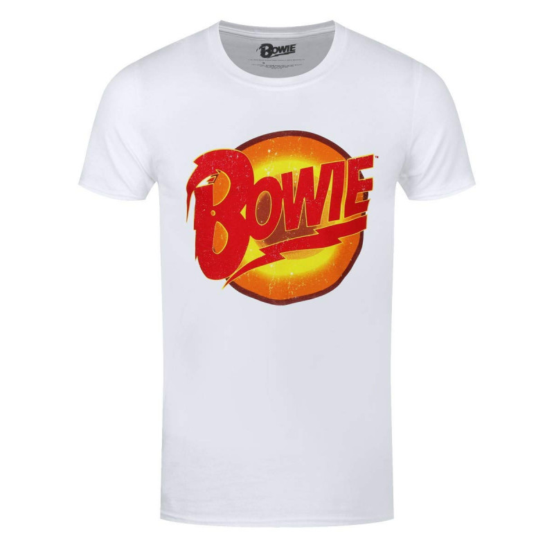 DAVID BOWIE UNISEX TEE: VINTAGE DIAMOND DOGS LOGO (MEDIUM)