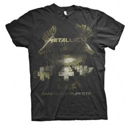 METALLICA UNISEX TEE: MASTER OF PUPPETS DISTRESSED (X-LARGE)