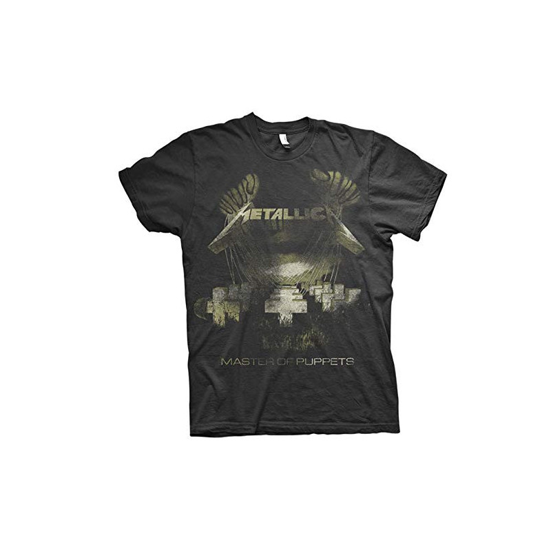 METALLICA UNISEX TEE: MASTER OF PUPPETS DISTRESSED (X-LARGE)