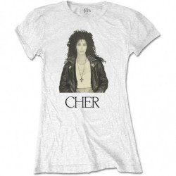 CHER LADIES TEE: LEATHER JACKET (MEDIUM)