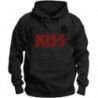 KISS UNISEX PULLOVER HOODIE: SLASHED LOGO (MEDIUM)