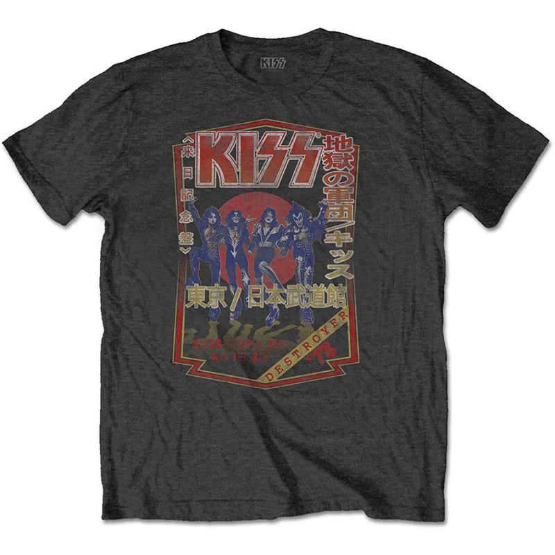 KISS UNISEX TEE: DESTROYER TOUR '78 (LARGE)