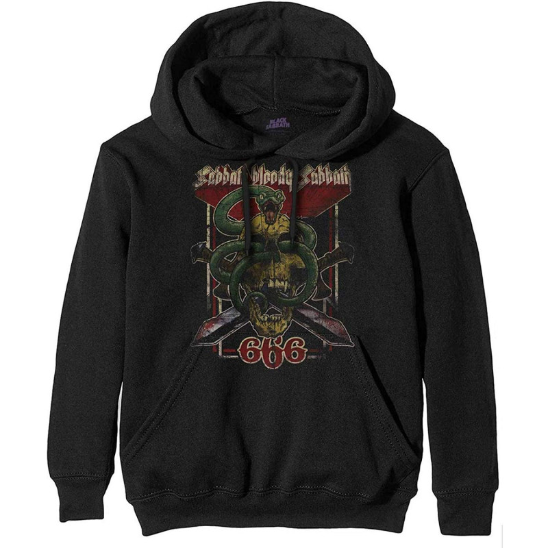 BLACK SABBATH UNISEX PULLOVER HOODIE: BLOODY SABBATH 666 (XX-LARGE)