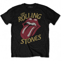 THE ROLLING STONES MEN'S TEE: VINTAGE TYPEFACE (SMALL)