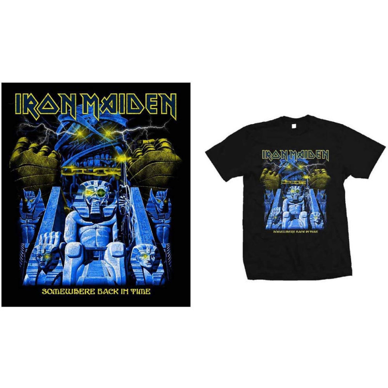 IRON MAIDEN UNISEX TEE: BACK IN TIME MUMMY (X-LARGE)