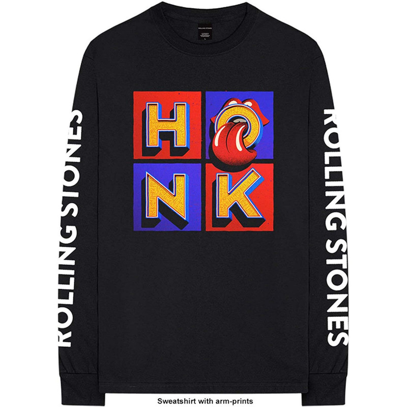 THE ROLLING STONES UNISEX SWEATSHIRT: HONK ALBUM/SLEEVES (SLEEVE PRINT) (MEDIUM)