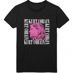 KURT COBAIN UNISEX TEE: HEAD SHOT FRAME (LARGE)