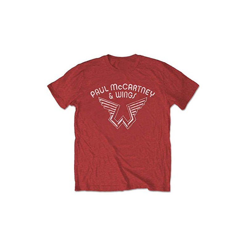 PAUL MCCARTNEY UNISEX TEE: WINGS LOGO (X-LARGE)