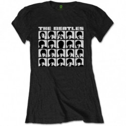 THE BEATLES LADIES TEE: HARD DAYS NIGHT FACES MONO (XX-LARGE)