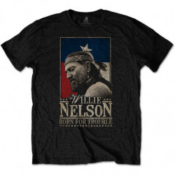 WILLIE NELSON UNISEX TEE: BORN FOR TROUBLE (XXX-LARGE)