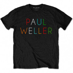 PAUL WELLER UNISEX TEE: MULTICOLOUR LOGO (SMALL)