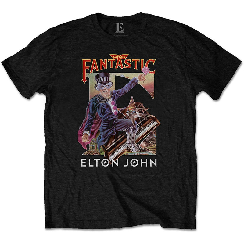 ELTON JOHN UNISEX TEE: CAPTAIN FANTASTIC (X-LARGE)