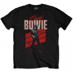 DAVID BOWIE UNISEX TEE: RED SAX (LARGE)