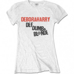 DEBBIE HARRY LADIES TEE: DEF, DUMB & BLONDE (LARGE)
