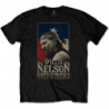 WILLIE NELSON UNISEX TEE: BORN FOR TROUBLE (MEDIUM)