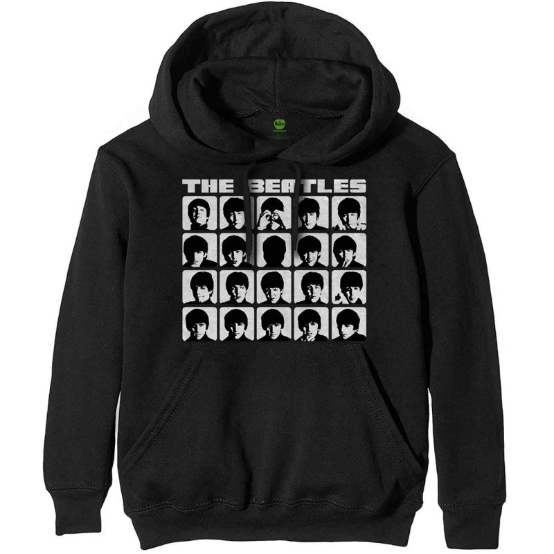 THE BEATLES UNISEX PULLOVER HOODIE: HARD DAYS NIGHT FACES MONO (XX-LARGE)