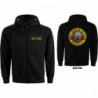 GUNS N' ROSES UNISEX ZIPPED HOODIE: CLASSIC LOGO (BACK PRINT) (MEDIUM)