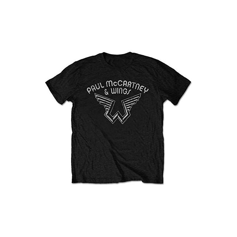 PAUL MCCARTNEY UNISEX TEE: WINGS LOGO (MEDIUM)