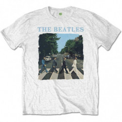 THE BEATLES MEN'S TEE: ABBEY ROAD & LOGO (RETAIL PACK) (SMALL)