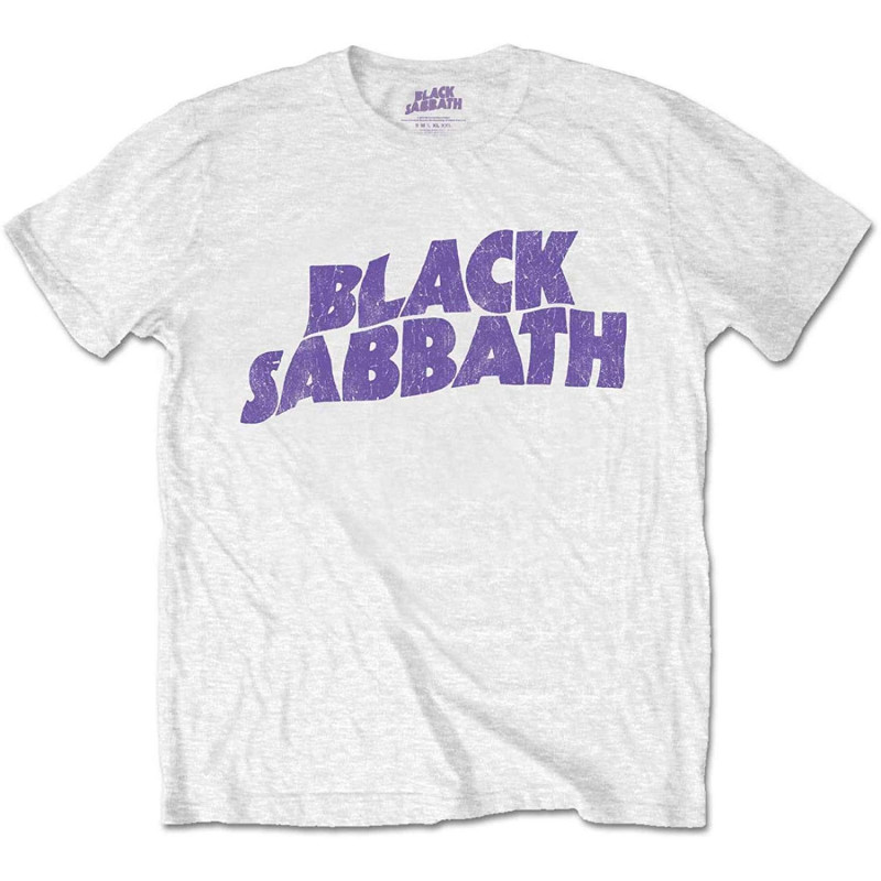 BLACK SABBATH UNISEX TEE: WAVY LOGO VINTAGE (RETAIL PACK) (X-LARGE)