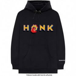 THE ROLLING STONES UNISEX PULLOVER HOODIE: HONK LETTERS (CUFF PRINT) (SMALL)
