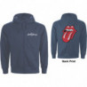 THE ROLLING STONES UNISEX ZIPPED HOODIE: CLASSIC TONGUE (BACK PRINT) (MEDIUM)