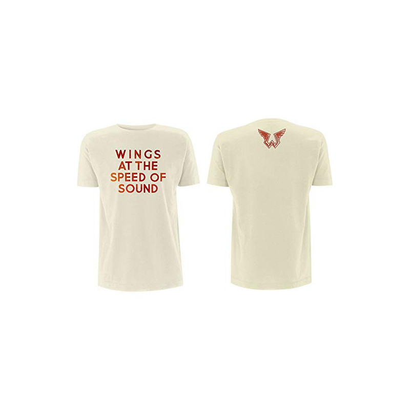 PAUL MCCARTNEY UNISEX TEE: WINGS AT THE SPEED OF SOUND (BACK PRINT) (SMALL)