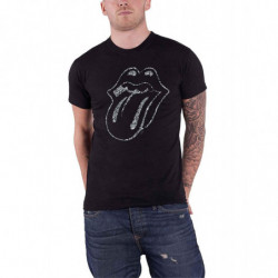 THE ROLLING STONES UNISEX TEE: TONGUE (DIAMANTE) (SMALL)