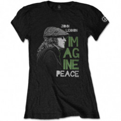 JOHN LENNON LADIES TEE: IMAGINE PEACE (LARGE)