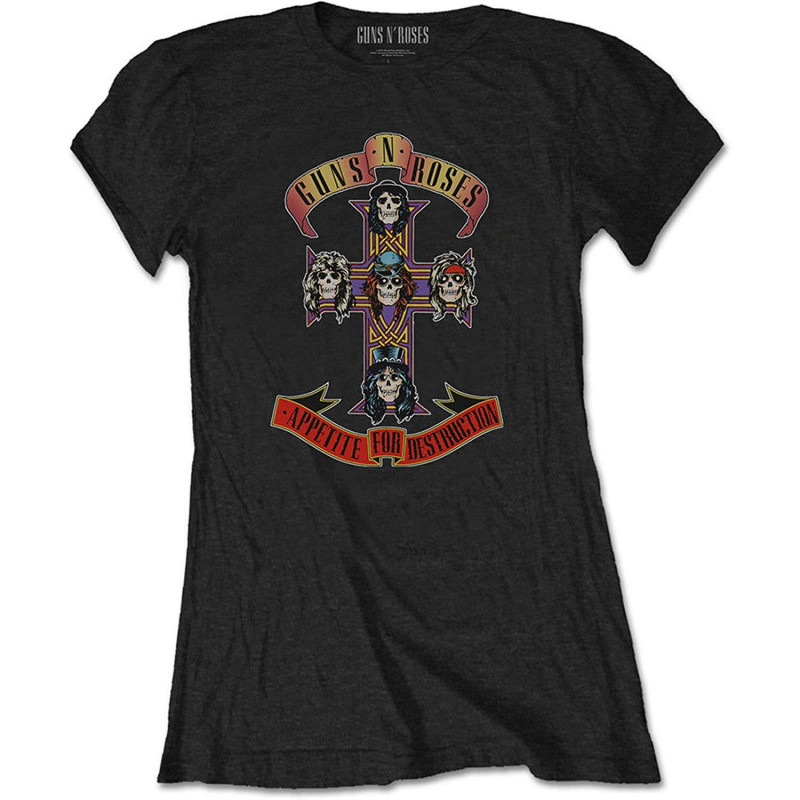 GUNS N' ROSES LADIES TEE: APPETITE FOR DESTRUCTION (RETAIL PACK) (X-LARGE)