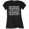 THE BEATLES LADIES TEE: HARD DAYS NIGHT FACES MONO (X-LARGE)