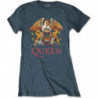 QUEEN LADIES TEE: CLASSIC CREST (SMALL)