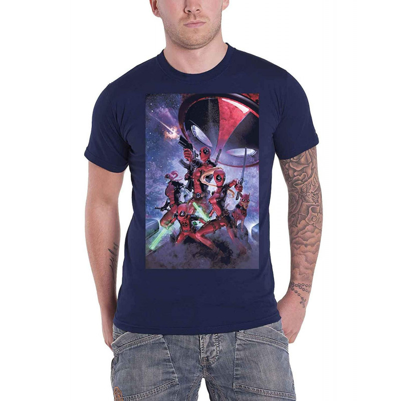 MARVEL COMICS UNISEX TEE: DEADPOOL FAMILY (MEDIUM)