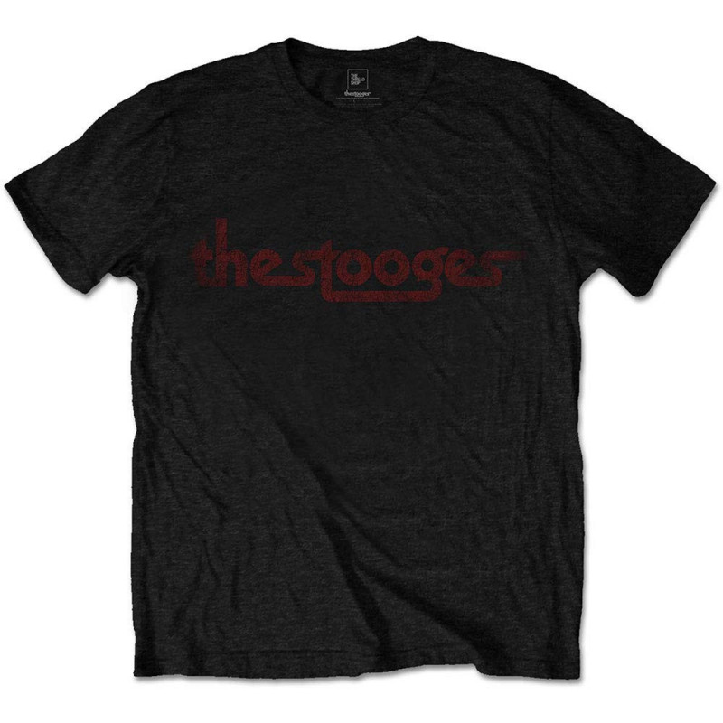 IGGY & THE STOOGES UNISEX TEE: VINTAGE LOGO (LARGE)