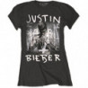 JUSTIN BIEBER LADIES TEE: PURPOSE LOGO (LARGE) BLACK LADIES TEE