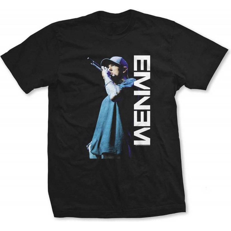 EMINEM UNISEX TEE: MIC. POSE (SMALL)